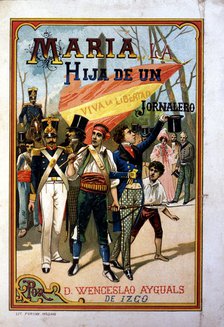 Cover of the serialised novel, 'María la hija de un jornalero' (Mary the daughter of a day labore…