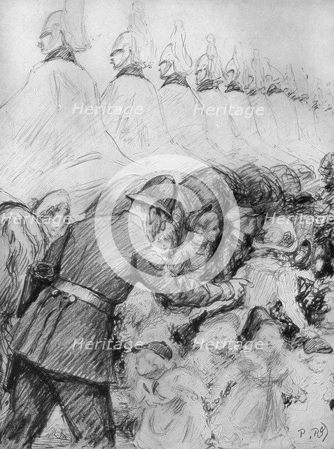 Children in the crowd at the proclamation of King George V, 1910. Artist: Unknown