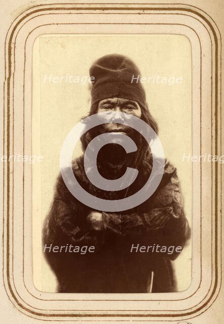 Portrait of Inga Amundsdotter, 76, Sjokksjokk, 1868.  Creator: Lotten von Duben.