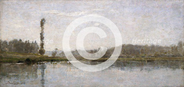 'Morning on the Oise, Auvers', 1837-1878. Artist: Charles Francois Daubigny.