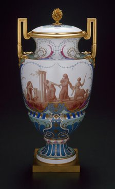 Vase, Sèvres, 1859/60. Creators: Sèvres Porcelain Manufactory, Emile Renaud, Bernard Pine, Paul Roussel.