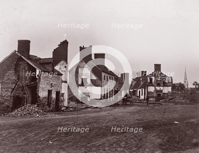 Street in Fredericksburg, 1863. Creator: Andrew Joseph Russell.