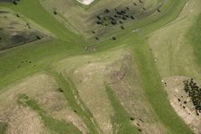 Probable tree enclosure ring earthwork on Calstone Down, Wiltshire, 2018. Creator: Historic England Staff Photographer.