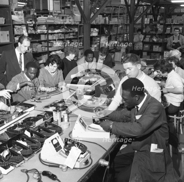 West Indian workers at the GEC, Swinton, South Yorkshire, 1962.  Creator: Michael Walters.