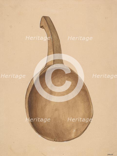 Butter Paddle, c. 1936. Creator: James Drake.