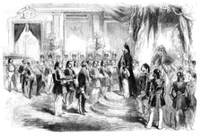 Presentation of the Grand Cordon of the Legion of Honour to the Sultan, at Constantinople, 1856.  Creator: Unknown.