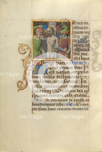 Flagellation; Poncher Hours, about 1500. Creator: Master of Cardinal Bourbon.