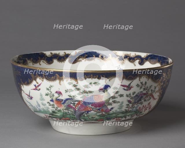 Punch Bowl, c. 1770. Creator: Worcester Porcelain Factory (British).