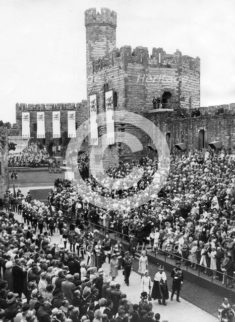The investiture of the Prince of Wales at Caernarvon Castle, 1st July 1969.  Creator: Unknown.