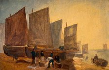 Fishing Boats, Hastings, 1813. Creator: David Cox the elder.