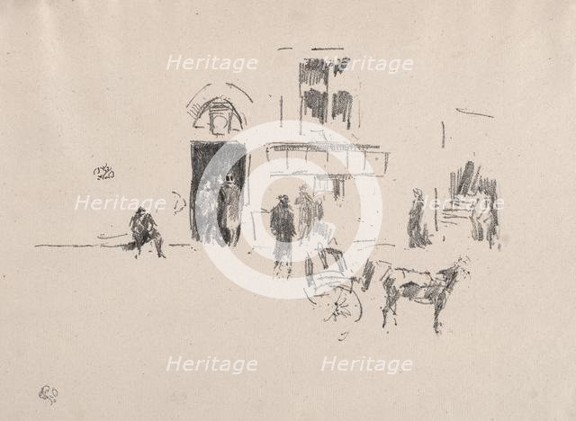 The Gaiety Stage Door, 1879. Creator: James McNeill Whistler (American, 1834-1903).