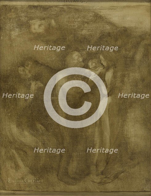 Esquisse pour la mairie du 12ème : les vieillards, c.1897. Creator: Eugene Carriere.