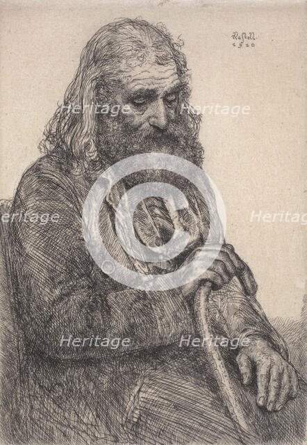 Old Man, Seated, 1910. Creator: Ernest Haskell.