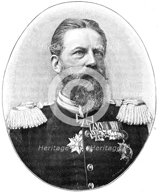 Frederick III, King of Prussia and Emperor of Germany while still Crown Prince, (1900).Artist: Reichard & Lindner