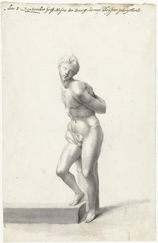 Food, naked slave man, 1657-1659. Creator: Moses ter Borch.