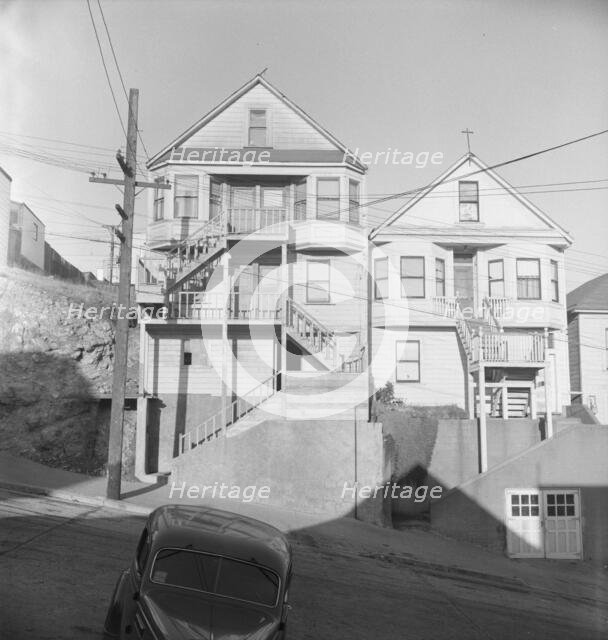 Architecture in the Potrero district, San Francisco, California, 1939. Creator: Dorothea Lange.