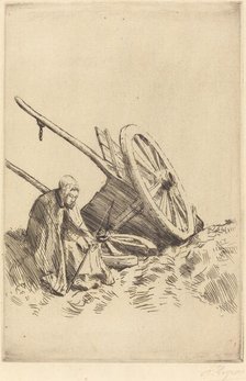 Broken Cart (La charrette brisee). Creator: Alphonse Legros.