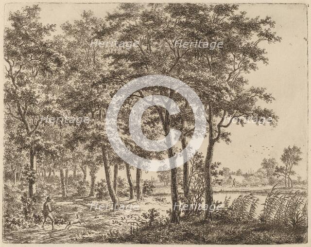 Landscape with a Peasant Carrying Firewood, c. 1800. Creator: Ernst Willem Jan Bagelaar.