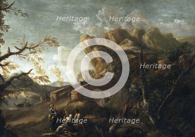 Landscape, c1645. Creator: Salvator Rosa.