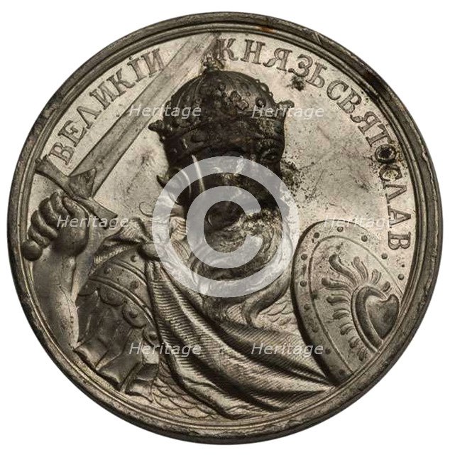 Grand Prince Sviatoslav I of Kiev (from the Historical Medal Series), 18th century. Artist: Anonymous  