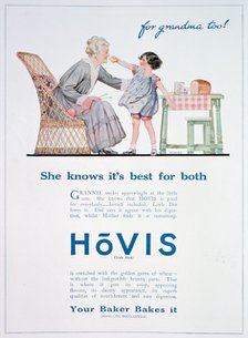 Hovis bread advert, 1923. Artist: Unknown