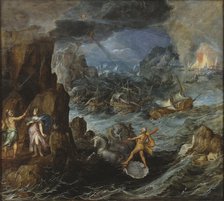 Shipwreck of the Greek Fleet on the Voyage Home from Troy, late 16th-early 17th century. Creator: Joos de Momper, the younger.