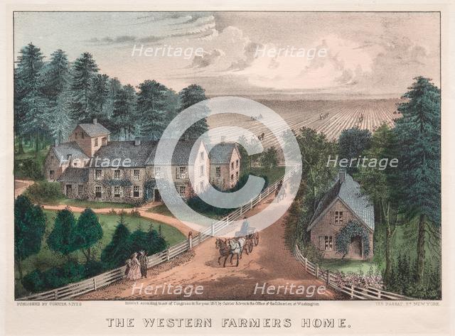 The Western Farmer's Home. Creator: James Merritt Ives (American, 1824-1895), and ; Nathaniel Currier (American, 1813-1888).