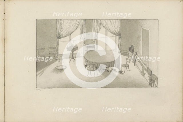 Interior of a living room in Amersfoort, 1840. Creator: Anon.