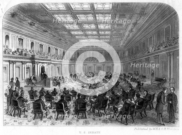 The US Senate, 19th century. Artist: Unknown