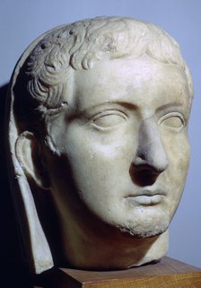 Bust of Tiberius Caesar, 1st century BC. Artist: Unknown