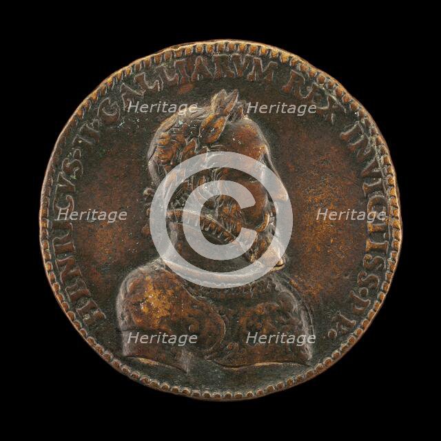 Henri II, 1519-1559, King of France 1547 [obverse], 1552. Creator: Etienne Delaune.