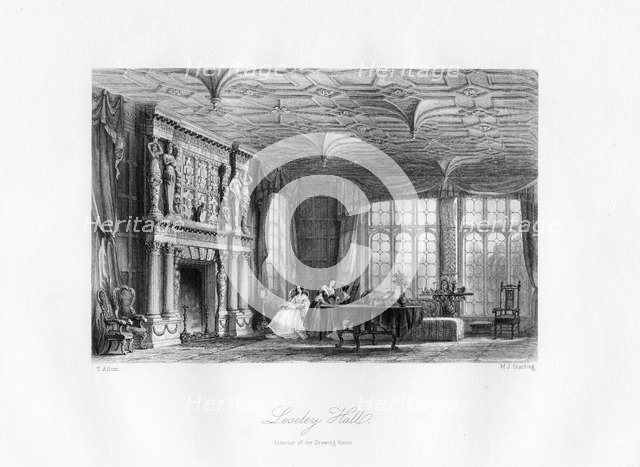 The drawing-room, Loseley Hall, Guildford, 19th century.Artist: MJ Starling