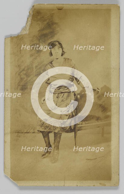 Photographic postcard of a woman, 1918-1930. Creator: Unknown.