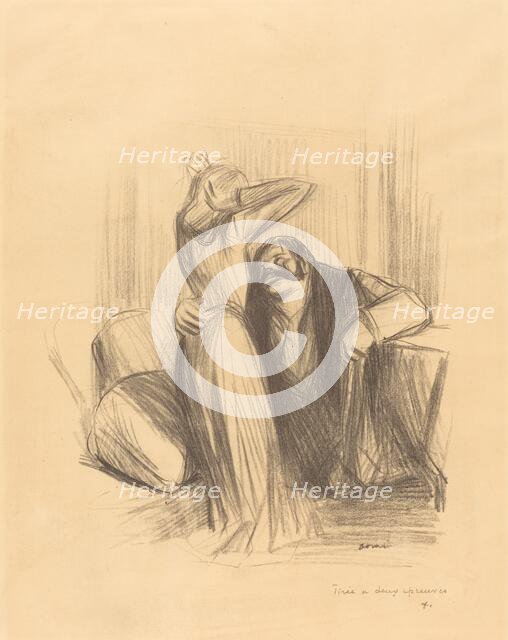 Scene in a Private Room (vertical plate), c. 1905. Creator: Jean Louis Forain.