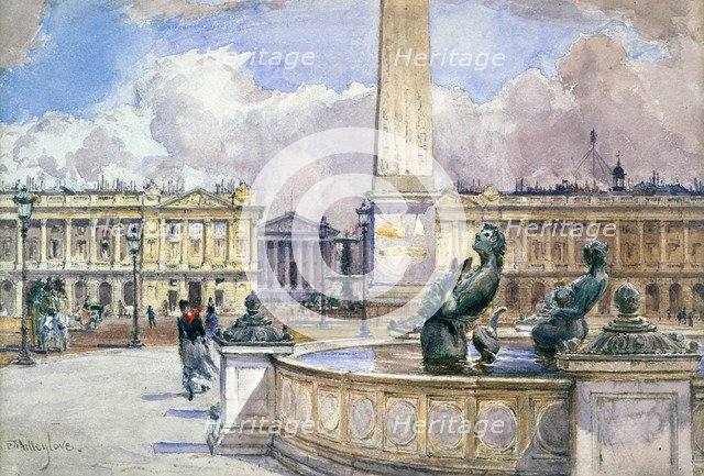 'Place de la Concorde', 1847-1908. Artist: John Fulleylove