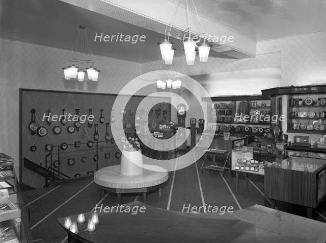 Barnsley Co-op central jewellery department, South Yorkshire, 1956. Artist: Michael Walters