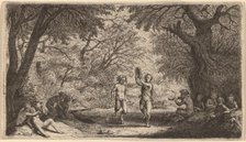 Bacchanal with a Dancing Couple in the Center. Creator: Willem Basse.