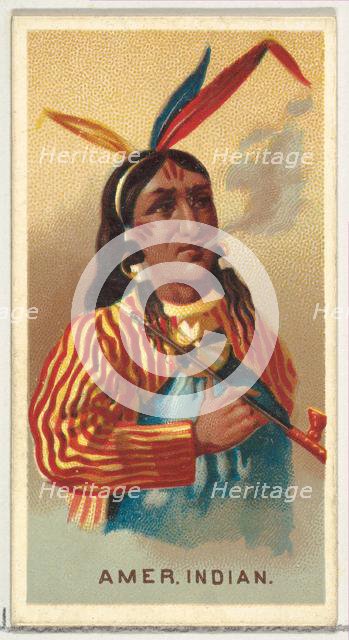 American Indian, from World's Smokers series (N33) for Allen & Ginter Cigarettes, 1888. Creator: Allen & Ginter.