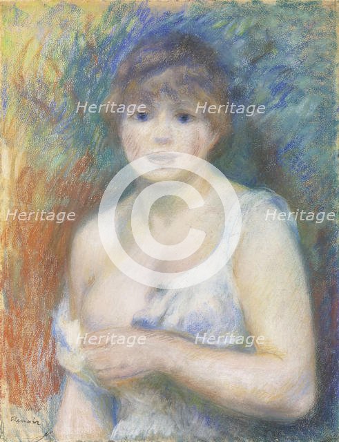 Femme demi-nue (Portrait of the Actress Jeanne Samary), ca 1879. Creator: Renoir, Pierre Auguste (1841-1919).
