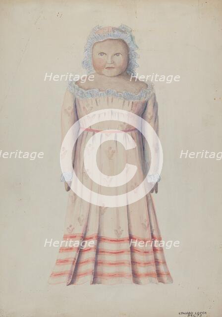 Wax Doll, c. 1936. Creator: Edward L Loper.