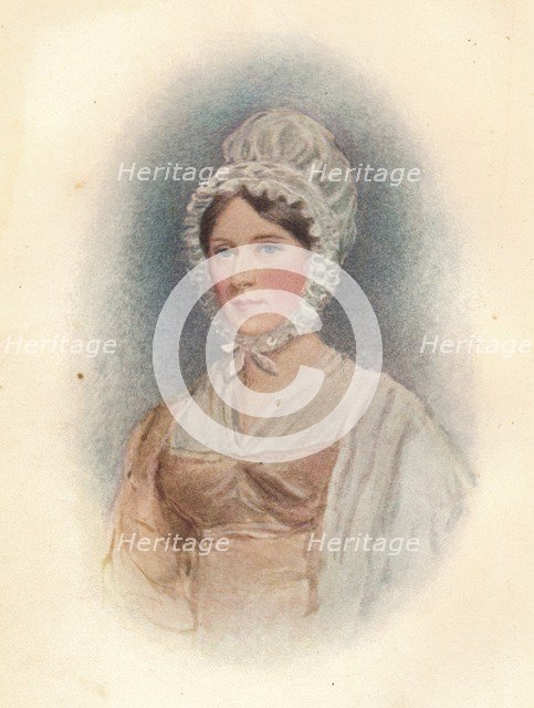 'Elizabeth Gurney (b1790), at the age of 27 (circa), 1817. Artist: Unknown.