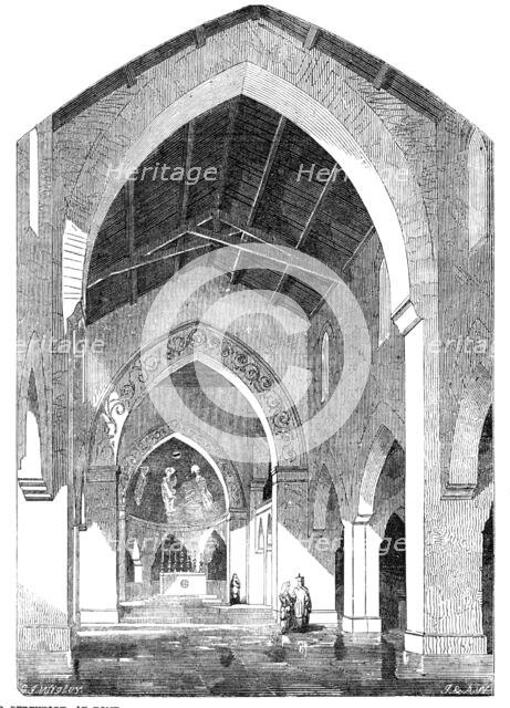 New Church of Il Santissimo Redentore, at Rome, (interior), 1856.  Creator: J. & A.W..
