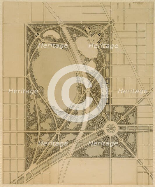 Plan of Chicago, Plate 63, Plan of a Proposed Park, 1909. Creator: Daniel Burnham.