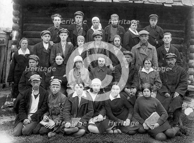 Graduation of a nine-year old school with a peduncle, 1880. Creator: GP Putintsev.