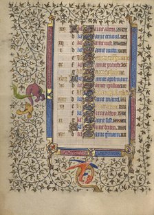 Calendar Page for July continued; Book of Hours, about 1410. Creator: Unknown.