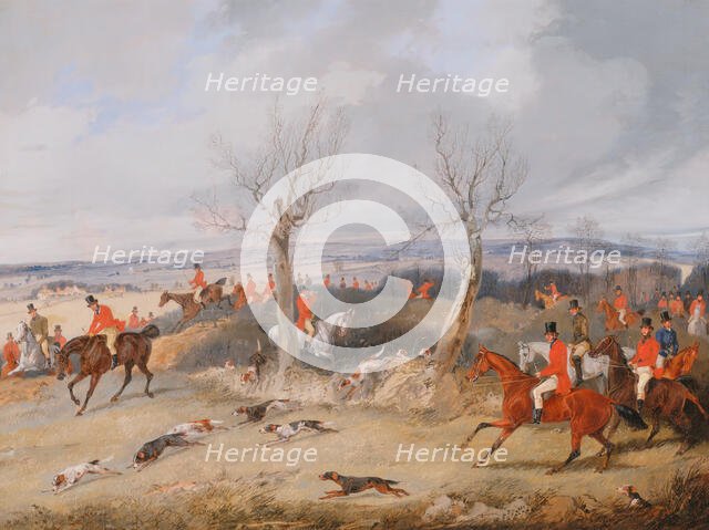 Hunting Scene: In Full Cry, ca. 1840. Creator: Henry Thomas Alken.