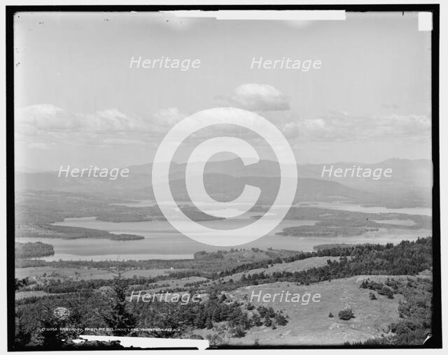 Panorama from Mt. Belknap, Lake Winnipesaukee, N.H., c1906. Creator: Unknown.