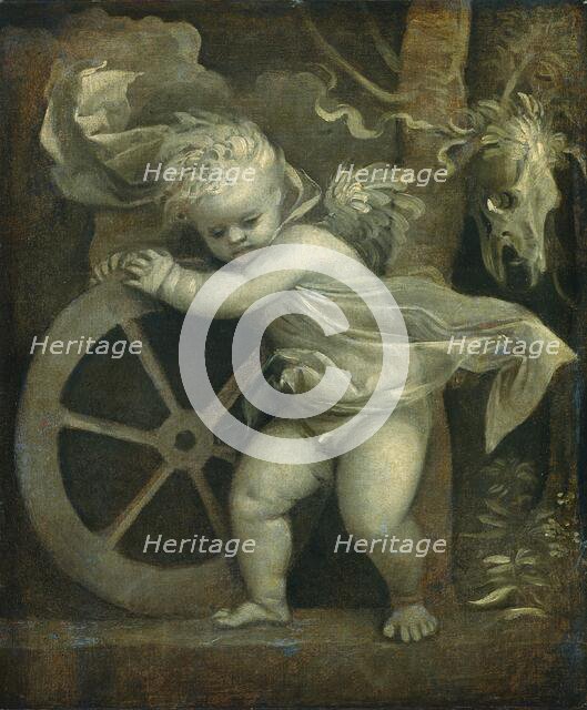 Cupid with the Wheel of Time, c. 1515/1520. Creator: Titian.
