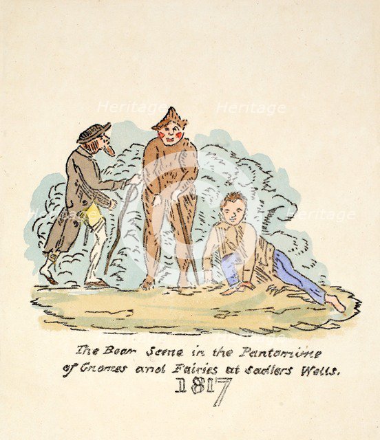 The Bear Scene in the Pantomime of Gnomes and Fairies at Sadler's Wells, 1817.