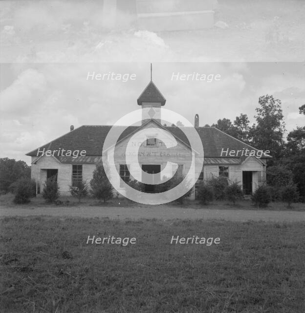 Hickory Mount grange holds its meeting in an old school..., Chatham County, North Carolina, 1939. Creator: Dorothea Lange.